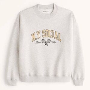 New! [A&F] Varsity Graphic Crew Sweatshirt